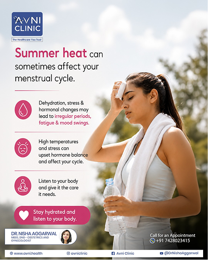Summer heat can sometimes affect your menstrual cycle